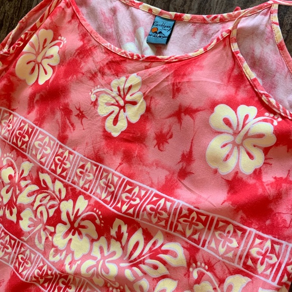 CARIBBEAN SURF SPAGHETTI STRAP FLORAL  DRESS M/L - Picture 6 of 7